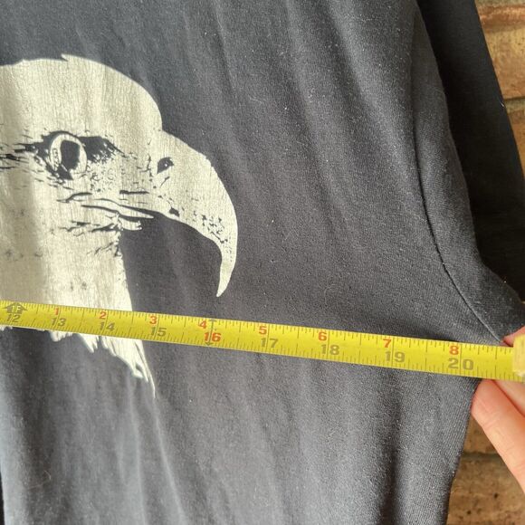 Screen Star Made in USA Bald Eagle Black Shirt Animal Bird We Care Fort Steer L - Picture 8 of 16